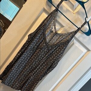 Maurices Black and White Patterned Tank Top